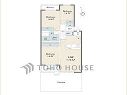 テラス浜田山ガーデニア 3LDKの間取図画像