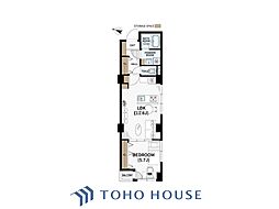 常盤松葵マンション 1LDKの間取図画像