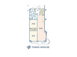 調布ヶ丘ハイツ 2LDKの間取図画像