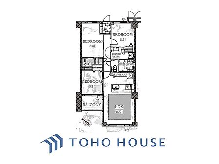 【間取り図】ゆとりのある生活にうってつけの間取り