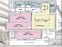 パークホームズ調布スクエアガーデン 3LDKの間取図画像