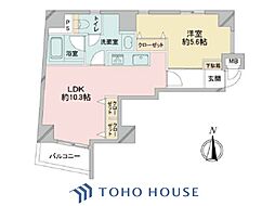 グリーンパーク市ヶ谷柳町 1LDKの間取図画像