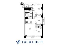 中野スカイハイツ 3LDKの間取図画像