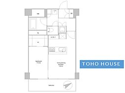 渋谷藤和コープ 1LDKの間取図画像