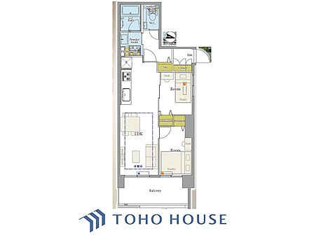 2LDK 間取り