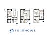 間取り：◆17.3帖LDKと便利なカウンター◆2階リビングにワークスペースや勉強に使えるカウンターを配置。1階水回り集中で帰宅後の動線もスムーズ、3階WIC完備で収納力も高めた機能的な間取りです。