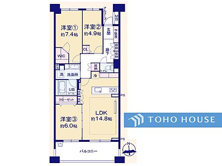 【house the light is illuminat】採光と風　家事導線も比較的良好で、風通しの良さで過ごしやすい麗(うら)らかな気分にさせてくれるリビング