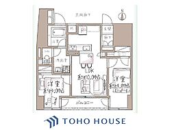 スカイコート田端 2LDKの間取図画像