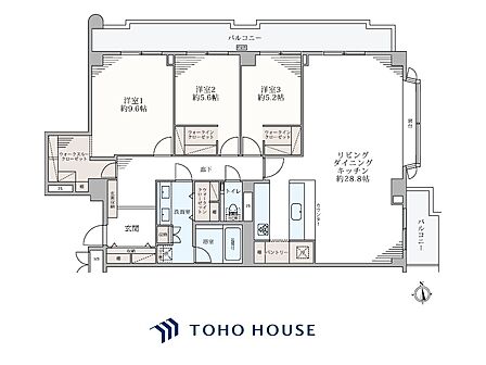 【house the light is illuminat】採光と風 家事導線も比較的良好で、風通しの良さで過ごしやすい麗(うら)らかな気分にさせてくれるリビング