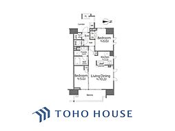 シティハウス蔵前ステーションコート 2LDKの間取図画像
