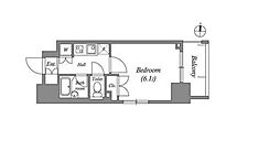 都営大江戸線 両国駅 徒歩2分の賃貸マンション 10階1Kの間取り