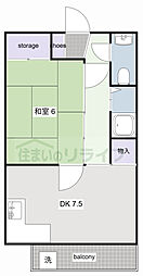 都営浅草線 本所吾妻橋駅 徒歩3分の賃貸マンション 4階1DKの間取り