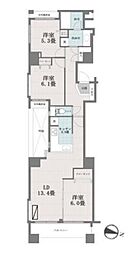 都営浅草線 本所吾妻橋駅 徒歩9分の賃貸マンション 5階3LDKの間取り