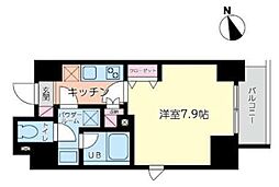 都営大江戸線 新御徒町駅 徒歩5分の賃貸マンション 3階1Kの間取り