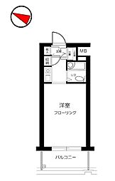 東京メトロ銀座線 浅草駅 徒歩6分の賃貸マンション 3階1Kの間取り