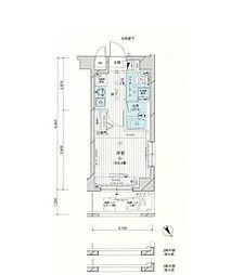 東武伊勢崎線 とうきょうスカイツリー駅 徒歩3分の賃貸マンション 3階1Kの間取り