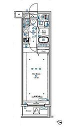 JR山手線 日暮里駅 徒歩4分の賃貸マンション 11階1Kの間取り