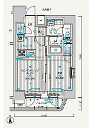 東京メトロ銀座線 田原町駅 徒歩6分の賃貸マンション 2階1LDKの間取り