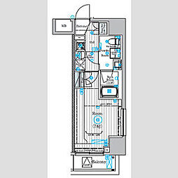 京成押上線 京成曳舟駅 徒歩6分の賃貸マンション 9階1Kの間取り