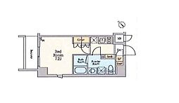 都営浅草線 蔵前駅 徒歩2分の賃貸マンション 15階1Kの間取り