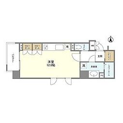 東京メトロ銀座線 浅草駅 徒歩9分の賃貸マンション 6階ワンルームの間取り