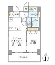 JR総武線 両国駅 徒歩6分の賃貸マンション 10階1LDKの間取り