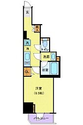 ジェノヴィア御徒町スカイガーデン 1Kの間取図画像