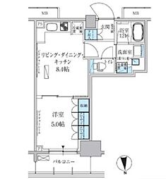 パークアクシス上野三丁目 1LDKの間取図画像