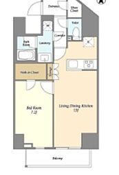 グランカーサ三ノ輪4 1LDKの間取図画像