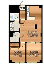 湯島ハイタウンB棟 2LDKの間取図画像