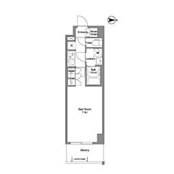 コンフォリア西新井 1Kの間取図画像