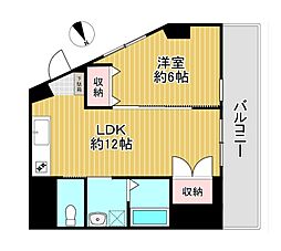 佐々木コーポ 1LDKの間取図画像