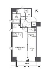COMFORIA台東根岸 1LDKの間取図画像