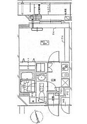 リベルテ上野 1Kの間取図画像