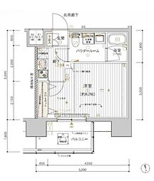 メインステージ東日暮里 1Kの間取図画像