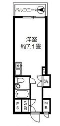 レジデンス上野 ワンルームの間取図画像