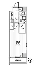 GRACIAPLACEOSHIAGE 1Kの間取図画像