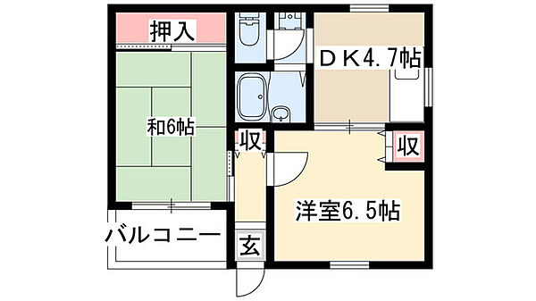 ヴィラ ベルエトワール 201｜愛知県名古屋市中区橘１丁目(賃貸マンション2DK・2階・40.00㎡)の写真 その2