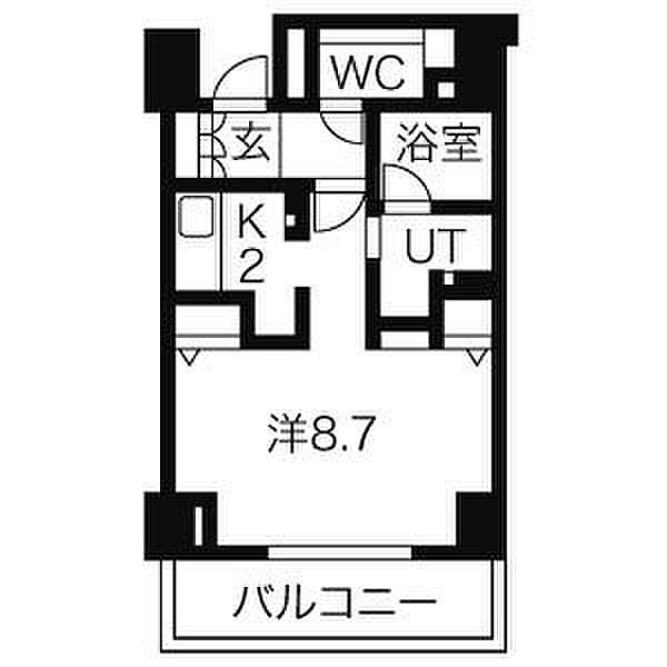 CASSIA車道(旧:クリオ車道) 1405｜愛知県名古屋市東区筒井２丁目(賃貸マンション1K・14階・32.55㎡)の写真 その2