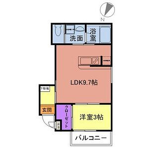 アルバーノ中村vermilion 201｜愛知県名古屋市中村区中村本町２丁目(賃貸アパート1LDK・2階・31.49㎡)の写真 その2