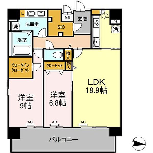 Ｌ’ＥＮＶＯＬ　ＭＥＩＥＫＩ 1003｜愛知県名古屋市中村区太閤１丁目(賃貸マンション2LDK・10階・91.96㎡)の写真 その2