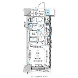 ディアレイシャス名古屋太閤通II 7階1Kの間取り