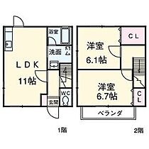 APT庄内緑地　II棟 103 ｜ 愛知県名古屋市西区坂井戸町（賃貸アパート2LDK・1階・59.20㎡） その2