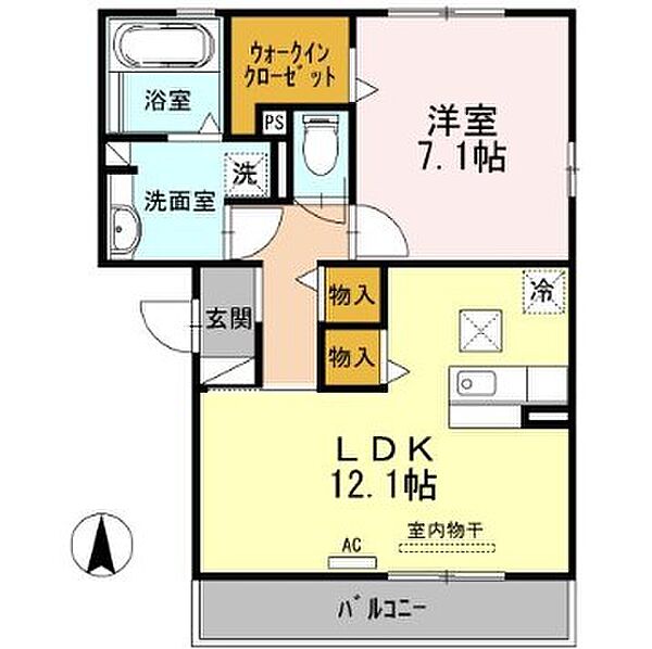 ロワメゾン松陽 101｜愛知県名古屋市中村区大秋町１丁目(賃貸アパート1LDK・1階・50.44㎡)の写真 その2