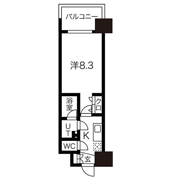 フローラル東別院 512｜愛知県名古屋市中区平和２丁目(賃貸マンション1K・5階・25.80㎡)の写真 その2