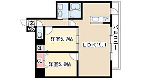 GRAN CREST 701 ｜ 愛知県名古屋市中区松原２丁目（賃貸マンション2LDK・7階・65.35㎡） その2