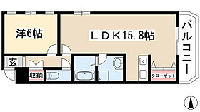 グランドール藤ヶ丘東 101 ｜ 愛知県長久手市作田２丁目（賃貸マンション1LDK・1階・50.64㎡） その2