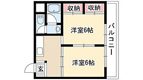 マンションルンビニーI 503 ｜ 愛知県名古屋市昭和区山里町（賃貸マンション2K・5階・38.00㎡） その2