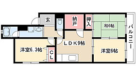 弁天ハイツ 2D ｜ 愛知県名古屋市昭和区滝川町（賃貸マンション3LDK・2階・70.63㎡） その2