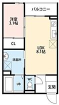 Somnium(ソムニウム) 201 ｜ 愛知県名古屋市中川区西日置２丁目（賃貸アパート1LDK・2階・30.80㎡） その2